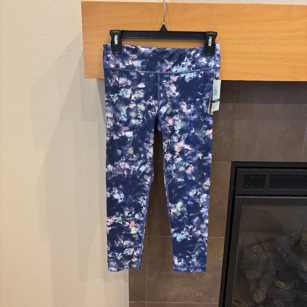 Athleta Girl Printed Chit Chai Capri Multi-Color Blue Size XXL 16 NWT